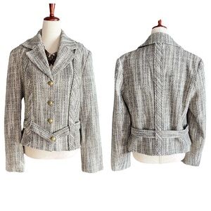 Mina Self Boutique belted tweed jacket